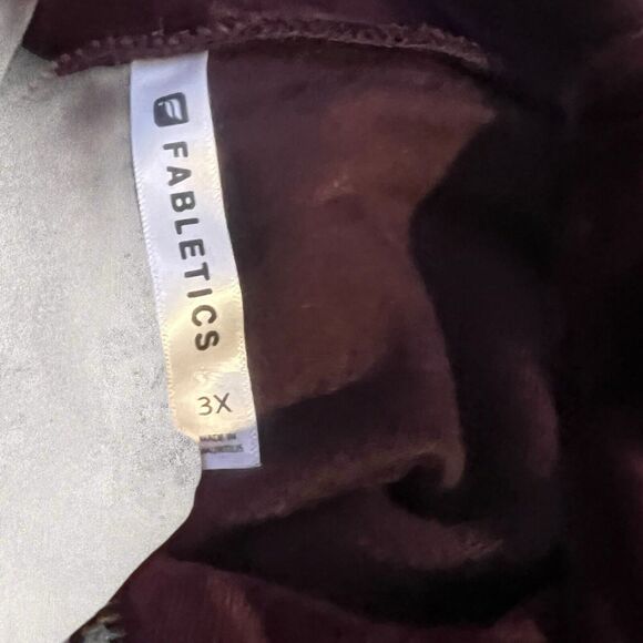 Fabletics Maroon Velour Sweatsuit, 3x - Picture 5 of 13